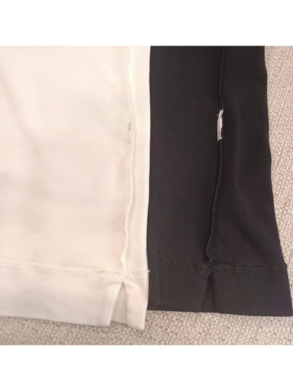 2 Chico's Pima Cotton Elbow Sleeve Tees Solid White Solid Black - Picture 9 of 9